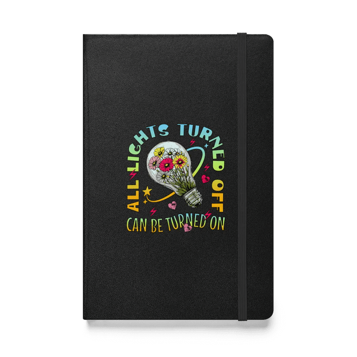 All Lights Turned Off Floral Lightbulb Hardcover Notebook product image (1)