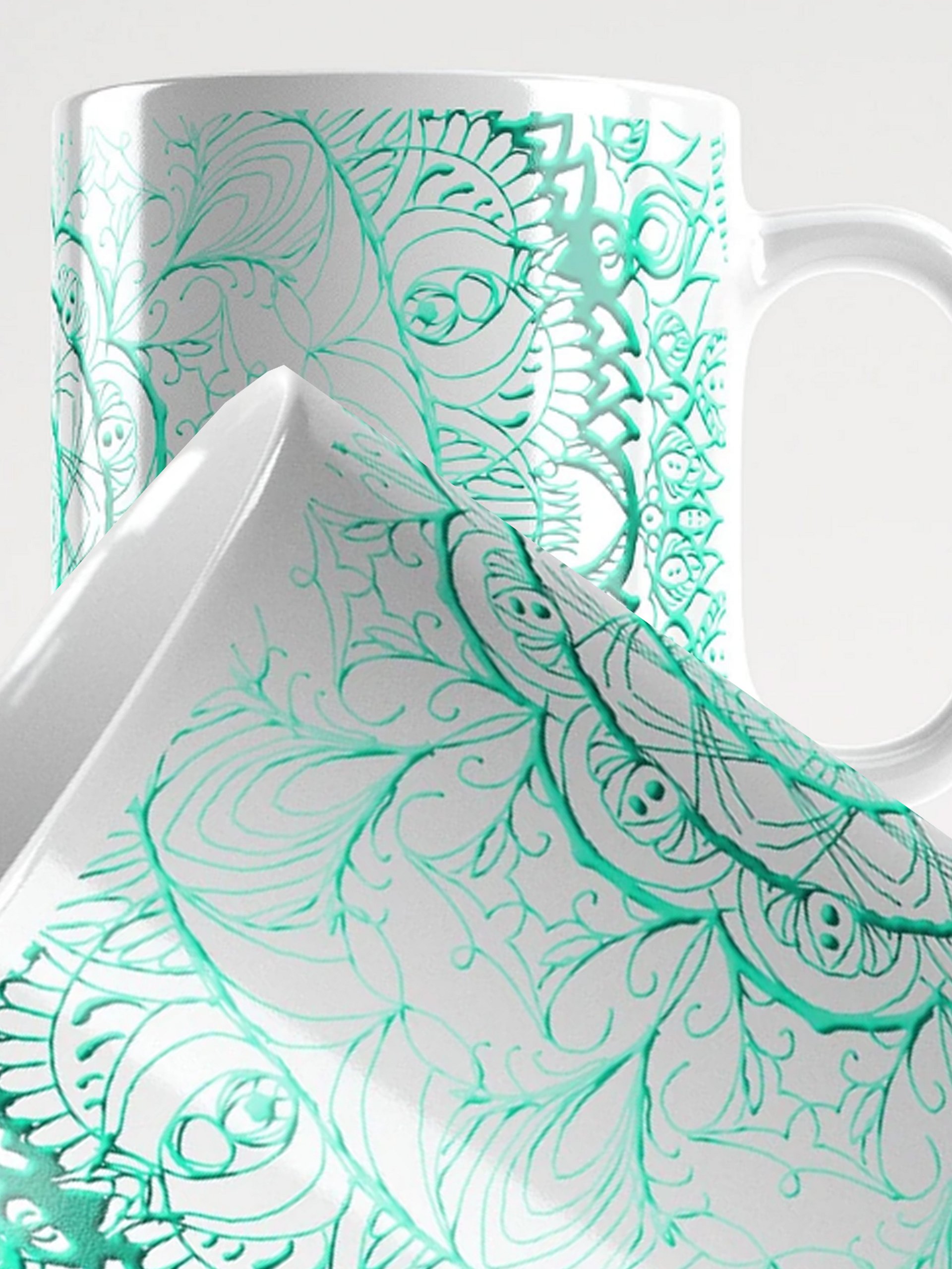 Symmetrical Aqua Mandala Mug product image (1)