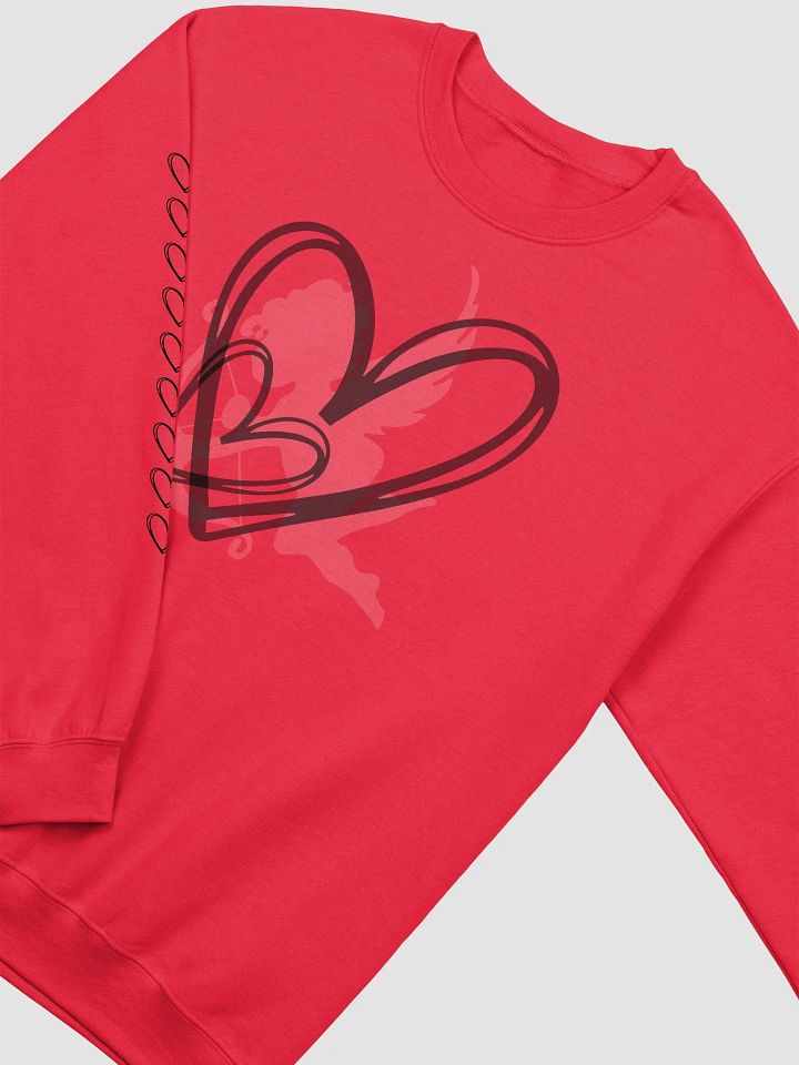 Gildan Classic Crewneck Sweatshirt-Black Heart With Silhouette product image (1)