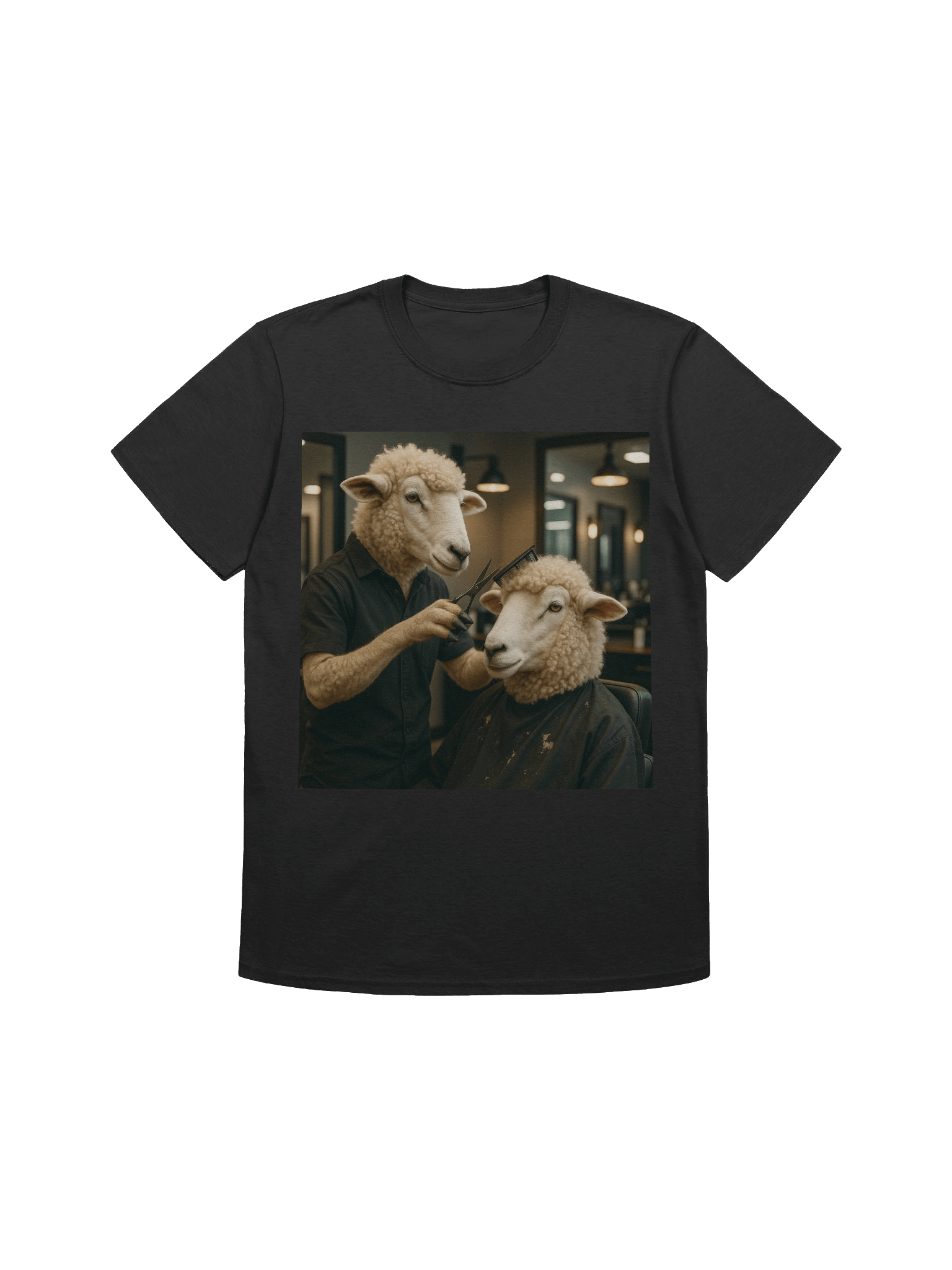 Barbershop Sheep Unisex T-Shirt product image (3)