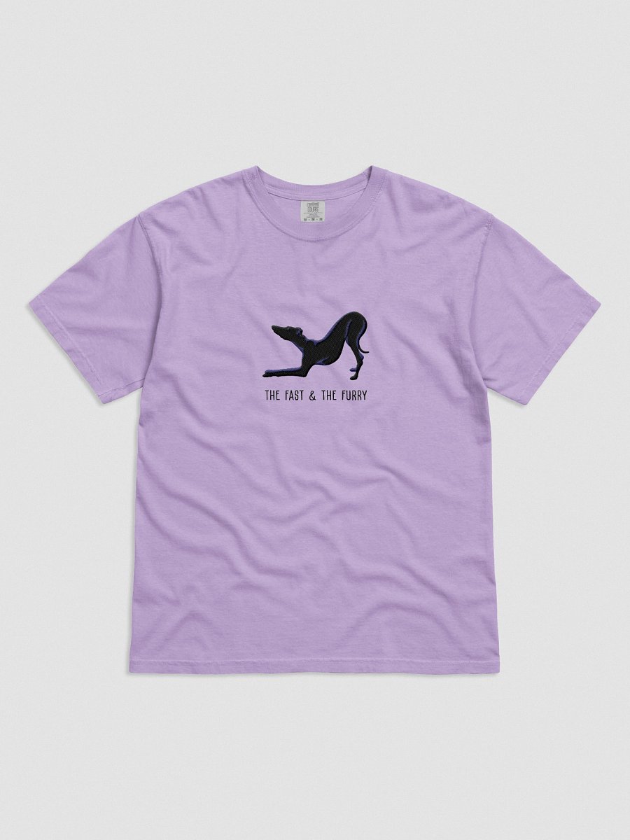 The Fast & The Furry T-Shirt(Embroidered) of an Italian Greyhound(Black) product image (41)