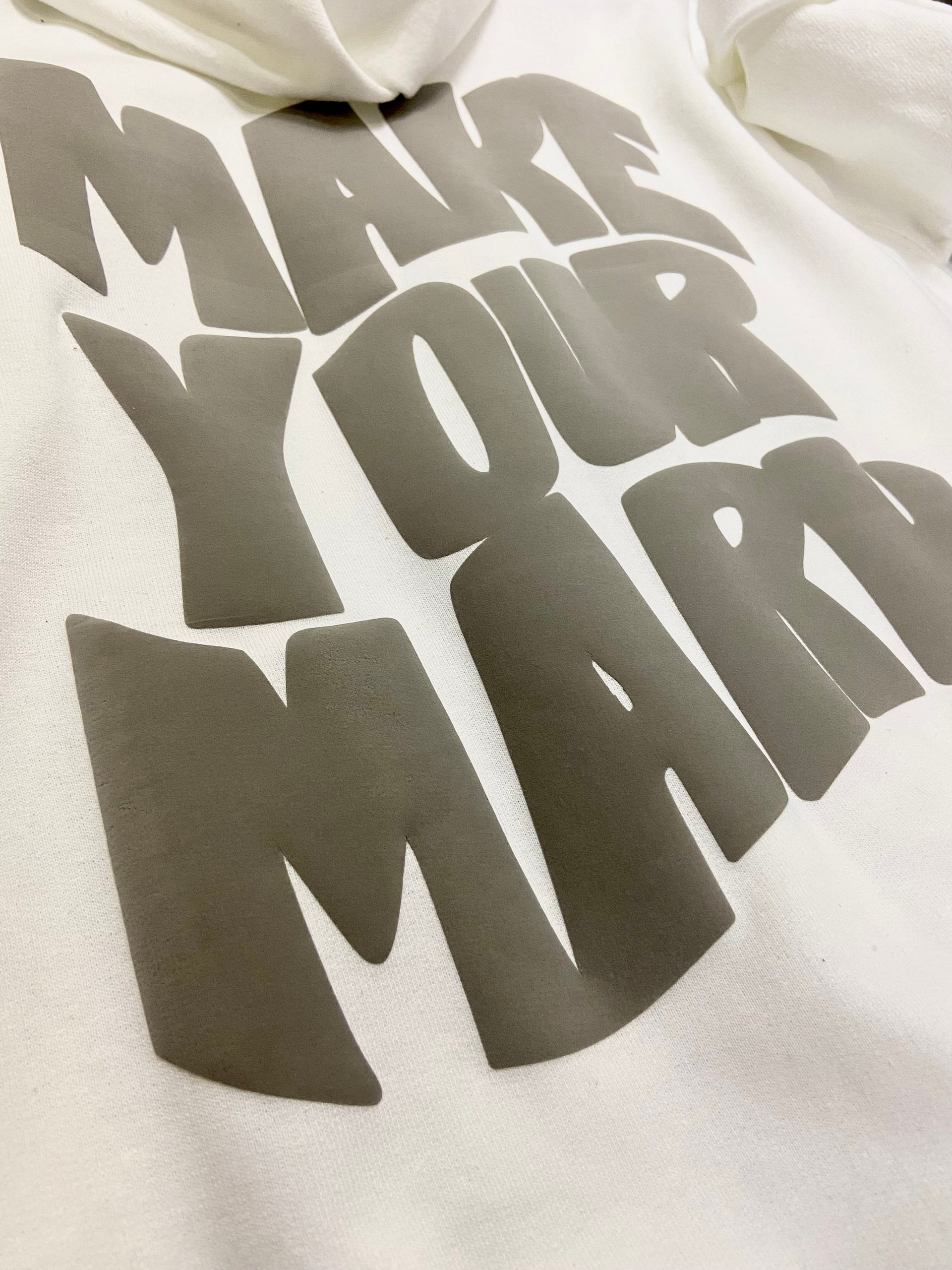 “Make Your Mark” Gray Puff/White product image (2)