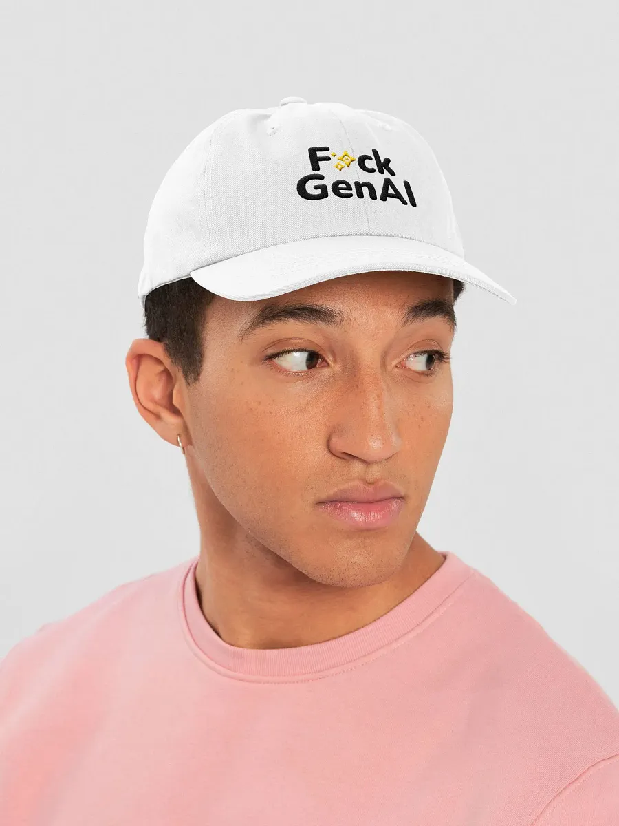 Absolut Idiocy Dad Hat - F✨ck Generative AI (Black Logotype) product image (6)