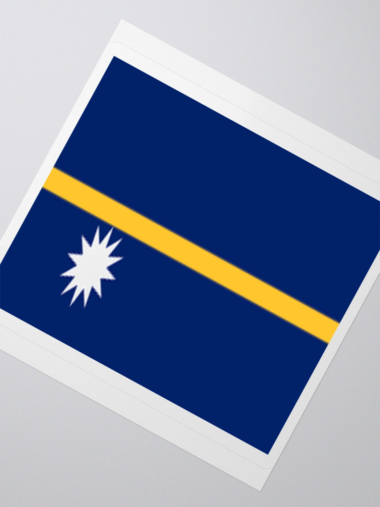 Exclusive Nauru Flag Kiss-Cut Sticker by TDS Music - Unique Design (3" x 3", 4" x 4", 5.5" x 5.5") product image (6)
