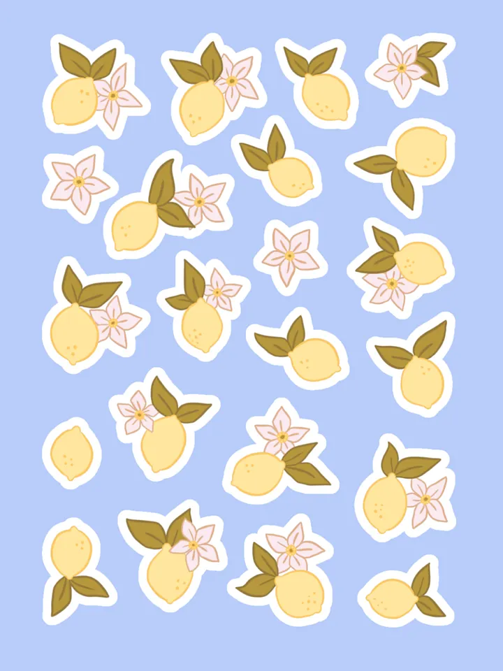 Lemon Blossom Delight Sticker Sheet product image (2)