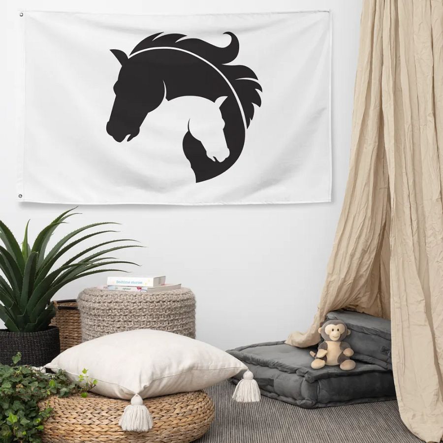 Mystical Equine YinYang Emblem Flag product image (5)