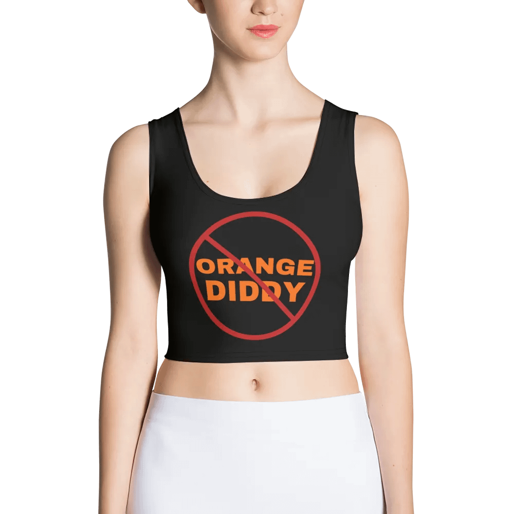 No Orange Diddy Stretchy Black Crop Top product image (2)