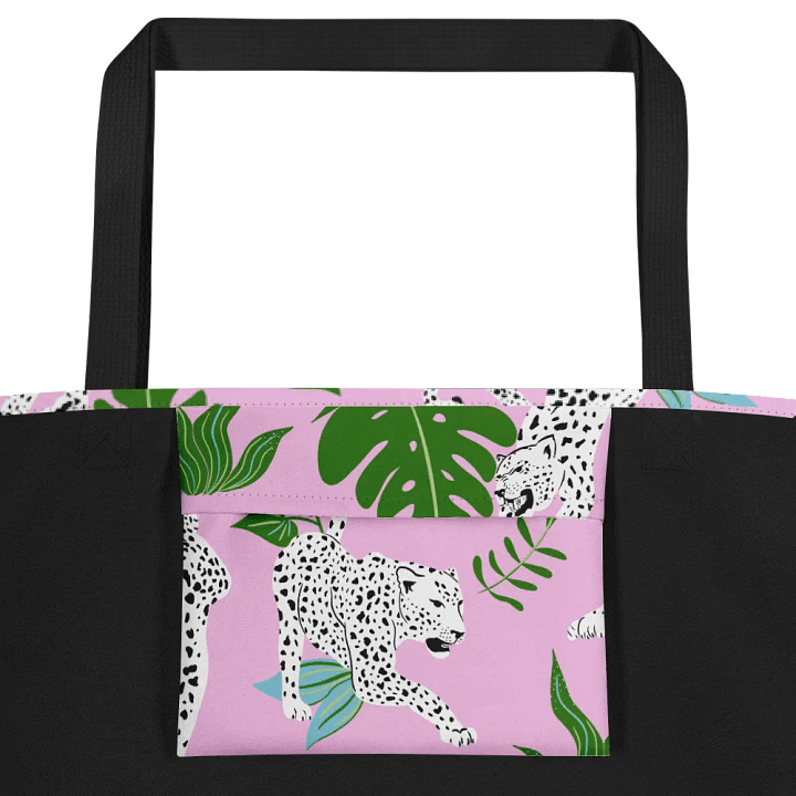 Tropical Leopard Print Large Tote Bag product image (2)