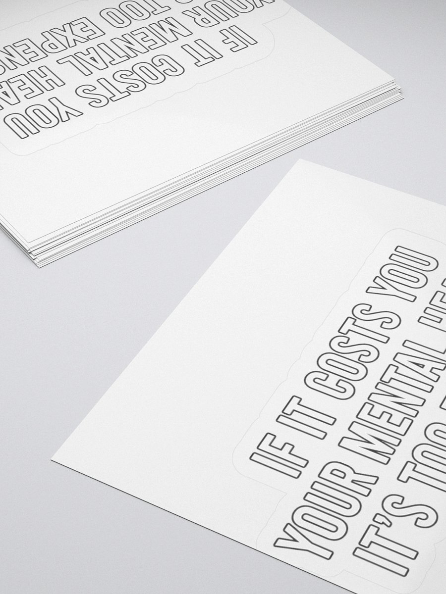Positivity - Costs Sticker product image (12)