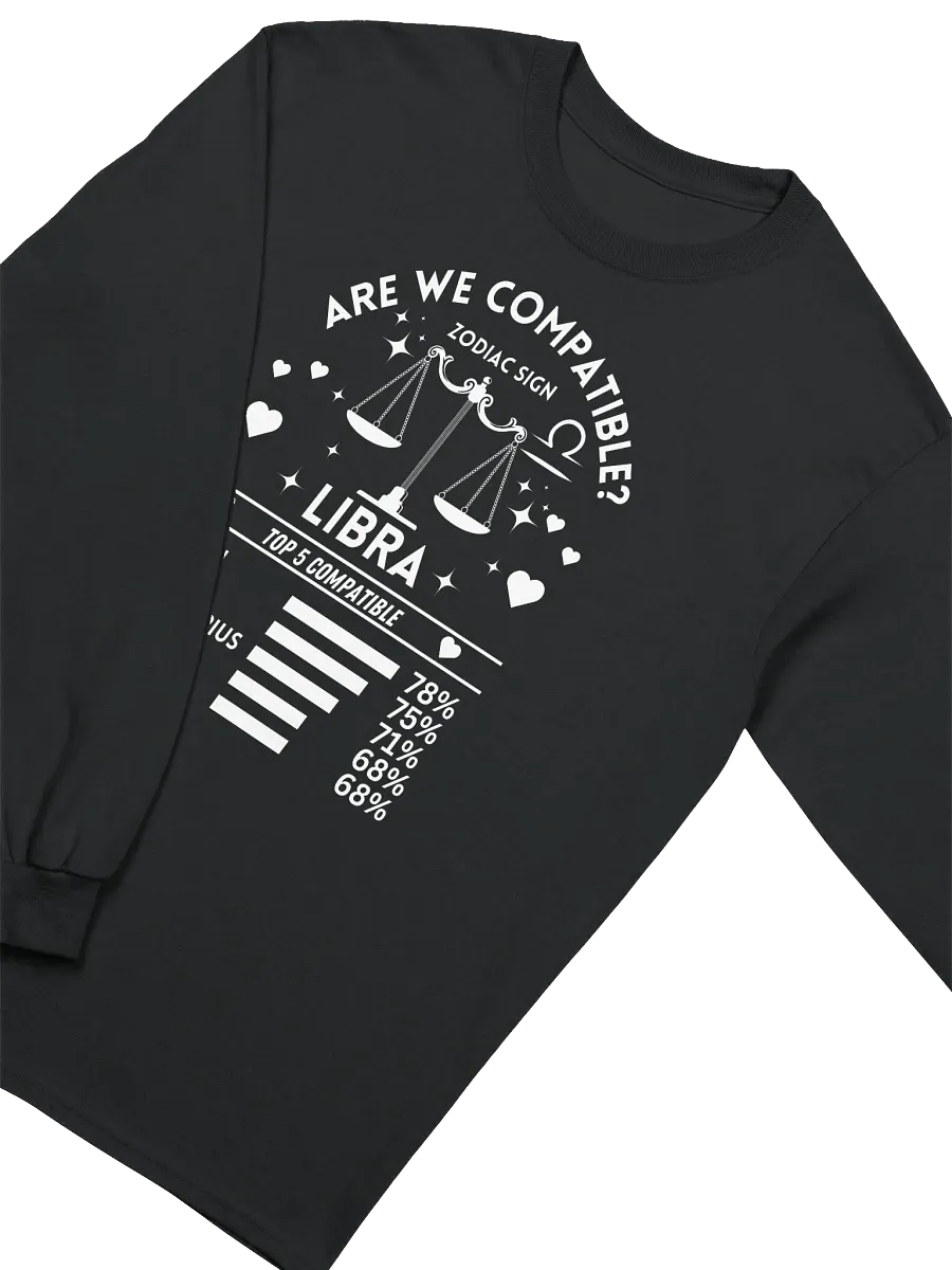 Libra Zodiac Sign Romantic Compatibility - Gildan Ultra Cotton Unisex Long Sleeve T-Shirt - Dark Colors product image (3)