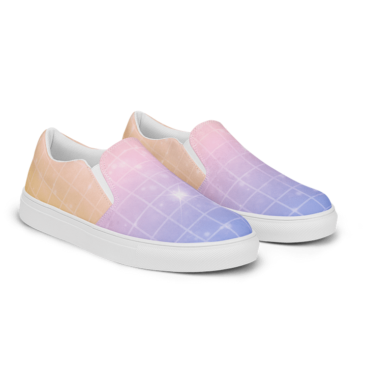 ImaginaryStory Gradient Grid Flats Slip on Loafer shoes product image (2)