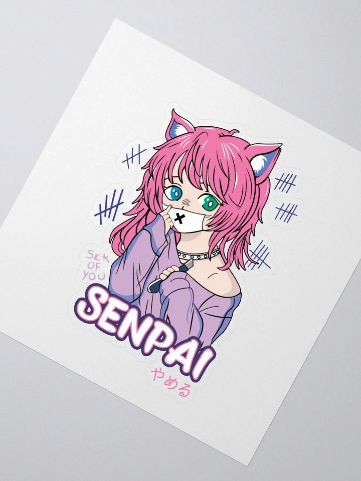 Senpai Sparkle Kiss Cut Stickers product image (5)