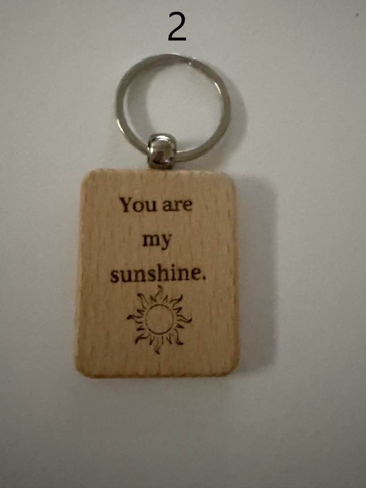 Wooden Engraved Keychains with Sayings & Quotes | Sweet, Sassy, Friendship & Love (6) product image (2)