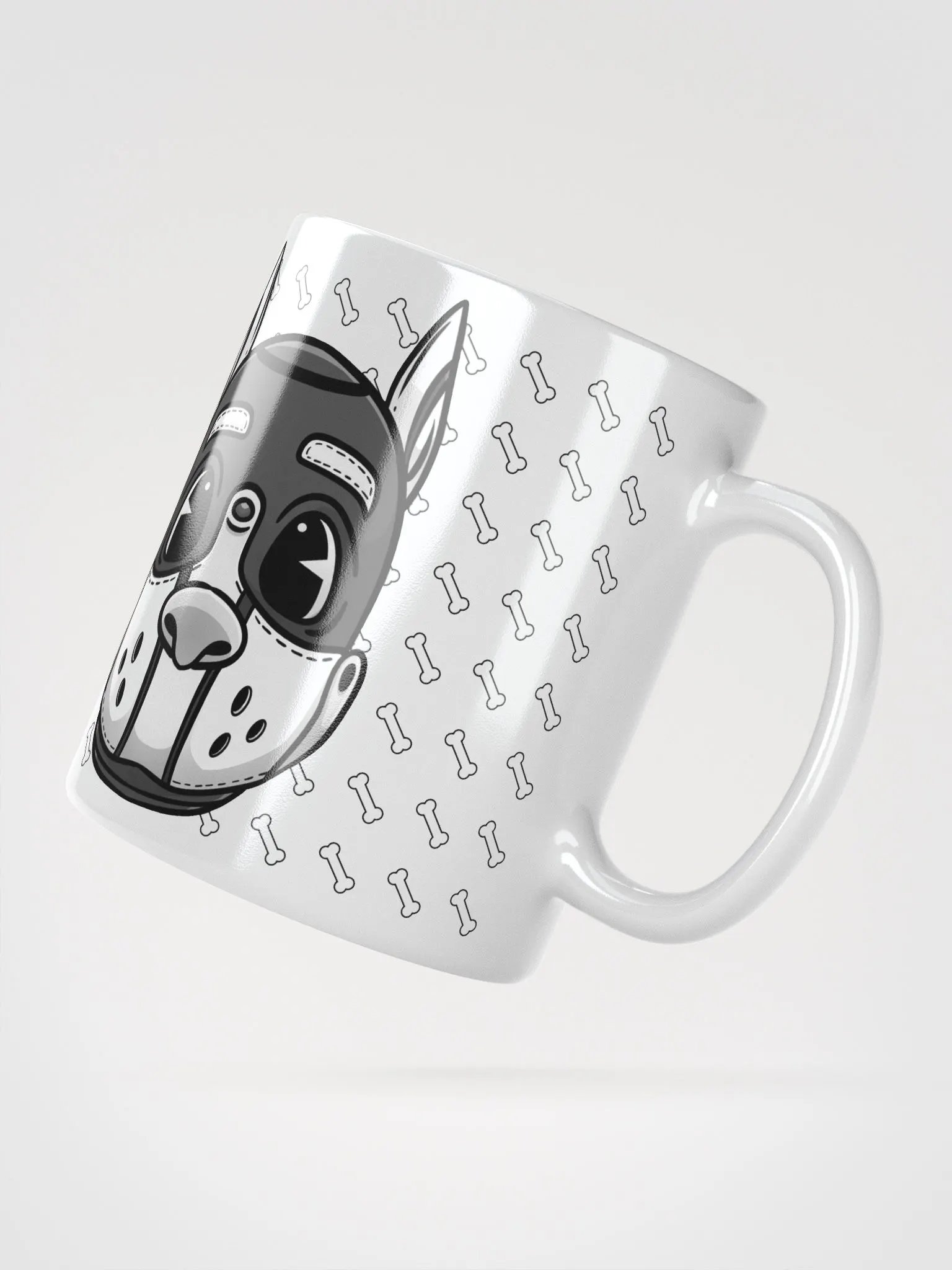 Rubberhose Pup - White Glossy Mug product image (4)