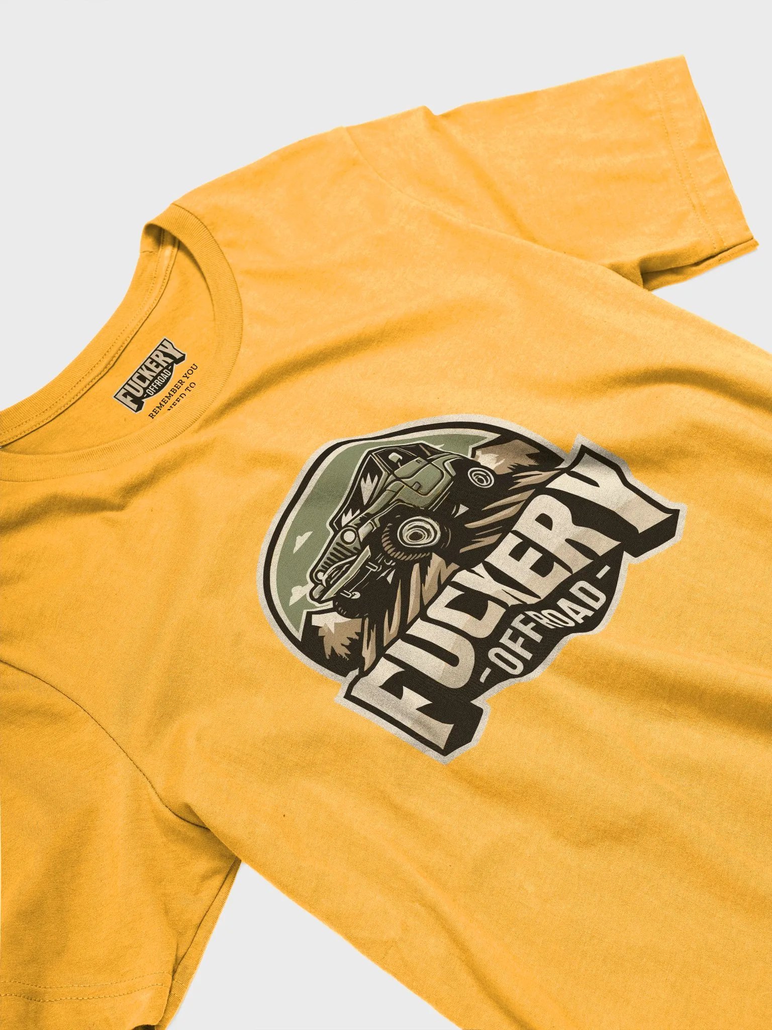 Unisex t-shirt with Fuckery Jeep Logo and Finesse Slogan (light colours) product image (72)