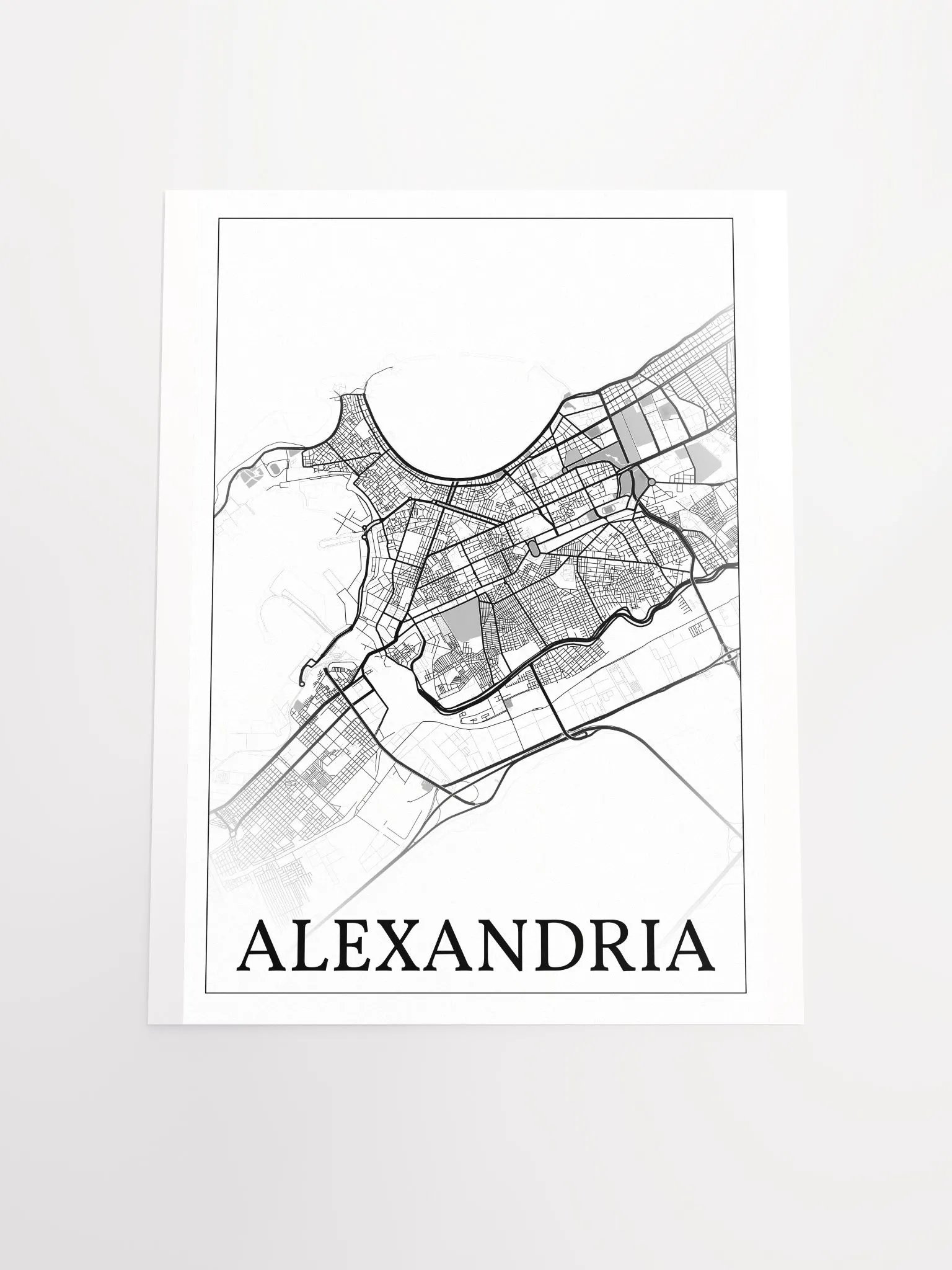 Alexandria, Egypt, city map print product image (19)