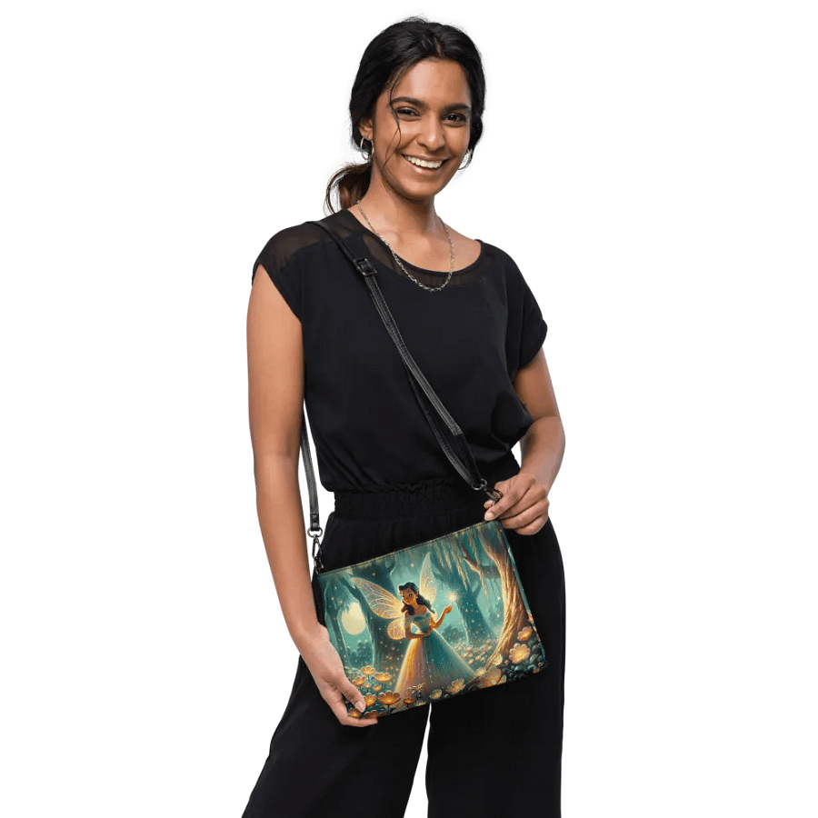 Teal Forest Fairy All-Over Print Crossbody Bag product image (10)