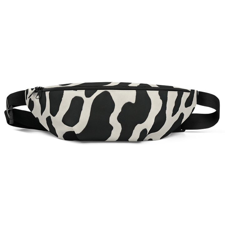 Black/Cream Abstract Cow Print Fanny Pack product image (1)
