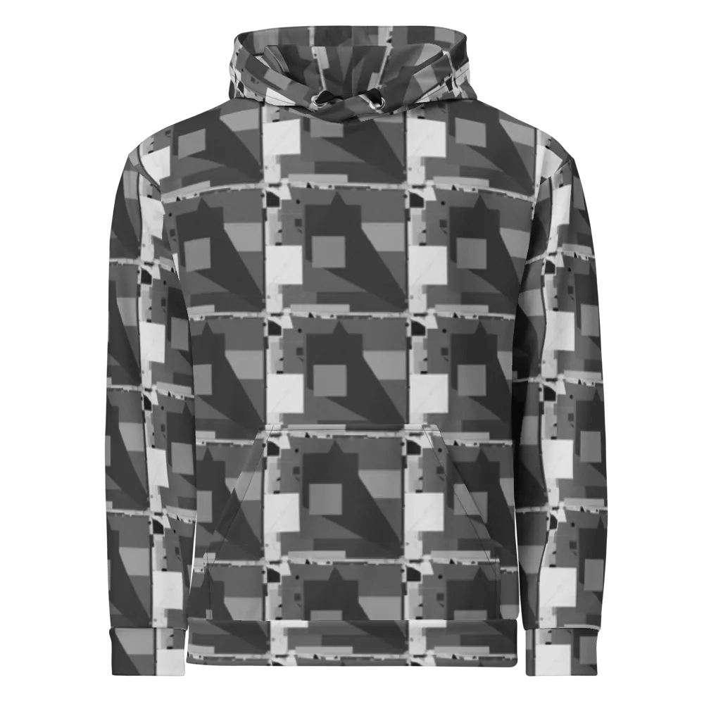 Anti AI Urban Camouflage Hoodie - Grey (Unisex) product image (1)