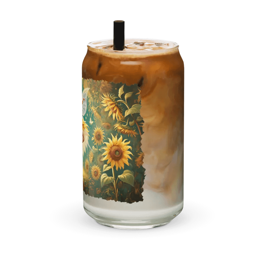 Sunflower Fairy Enchanting Glass with Optional Lid and Straw product image (12)