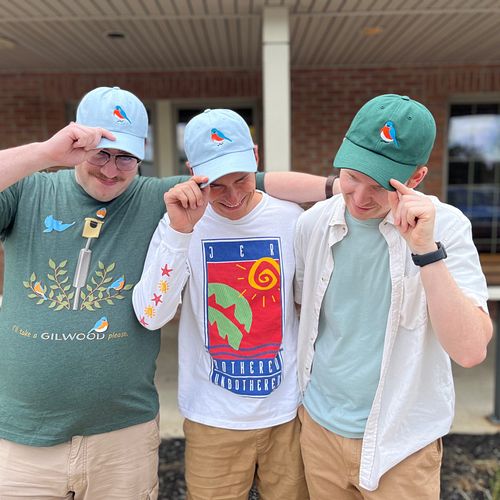 The Three BlueBirdeers!! @sam_trapp, @drew_smock, Duncan. Great looking hats guys! Thanks!! And great looking models, too! Ph...
