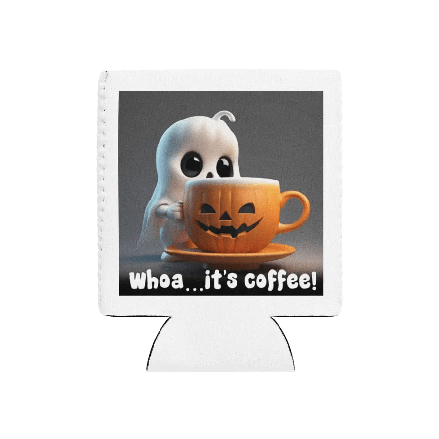 Spooky Coffee Ghost Can Cooler product image (1)