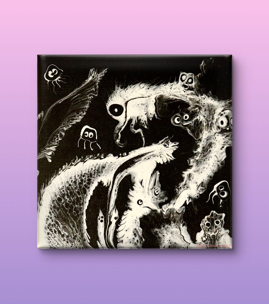 Shrimp Of The Night | Original Canvas Painting product image (1)