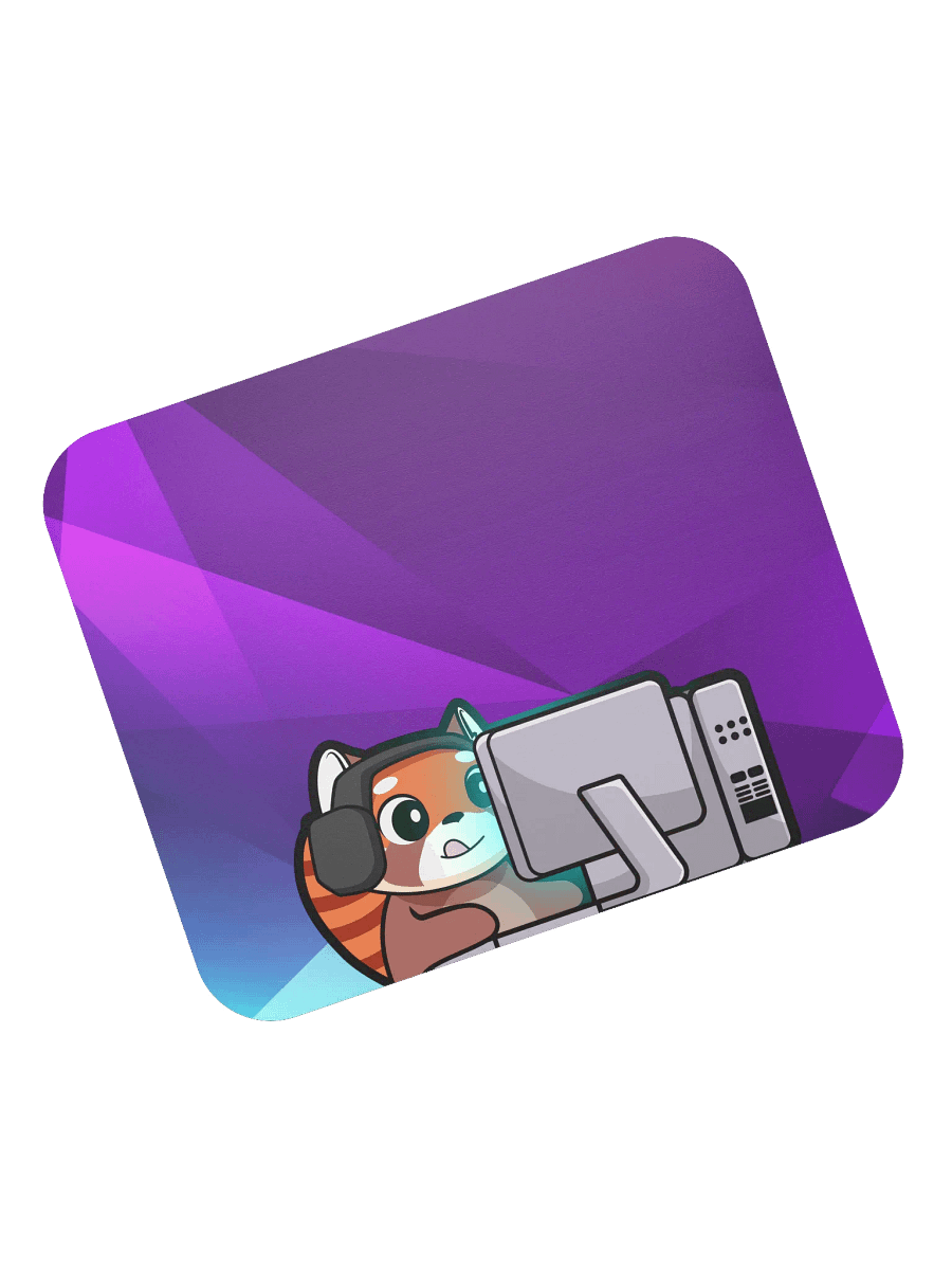 Gaming Bear Mouse Pad (Purple Abstract) - 8.7" x 7.1" product image (4)