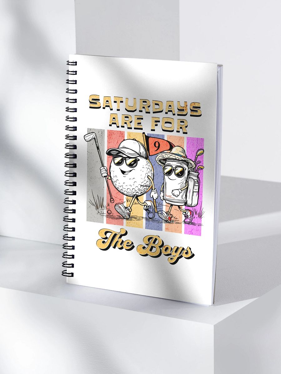 Saturdays Are For The Boys Golfing Spiral Notebook product image (1)