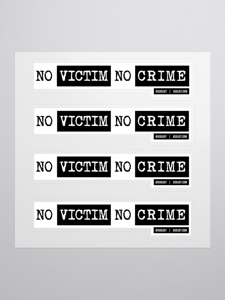 No Victim No Crime Stylized Stickers product image (1)