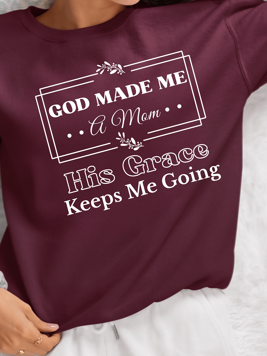 God Made Me A Mom, Gildan Sweatshirt. product image (6)