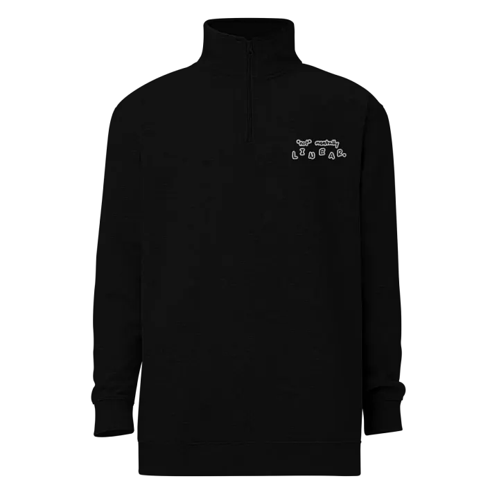 *not* mentally linear. (bubble design) embroidered quarter zip product image (2)