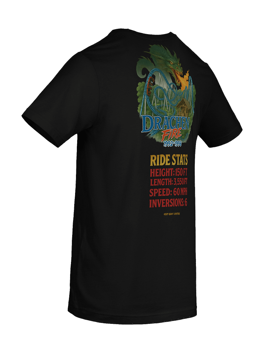 Vintage Drachen Fire Roller Coaster T-Shirt product image (46)