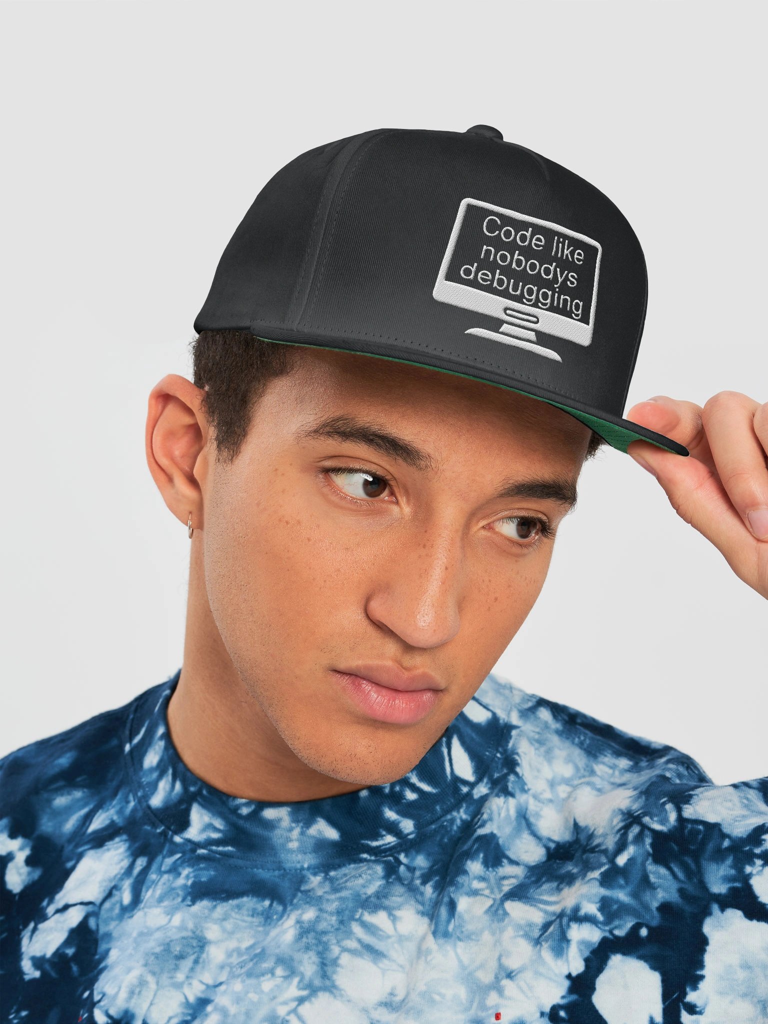 “Code Like Nobody’s Debugging” Snapback Hat – Premium Streetwear Edition product image (5)
