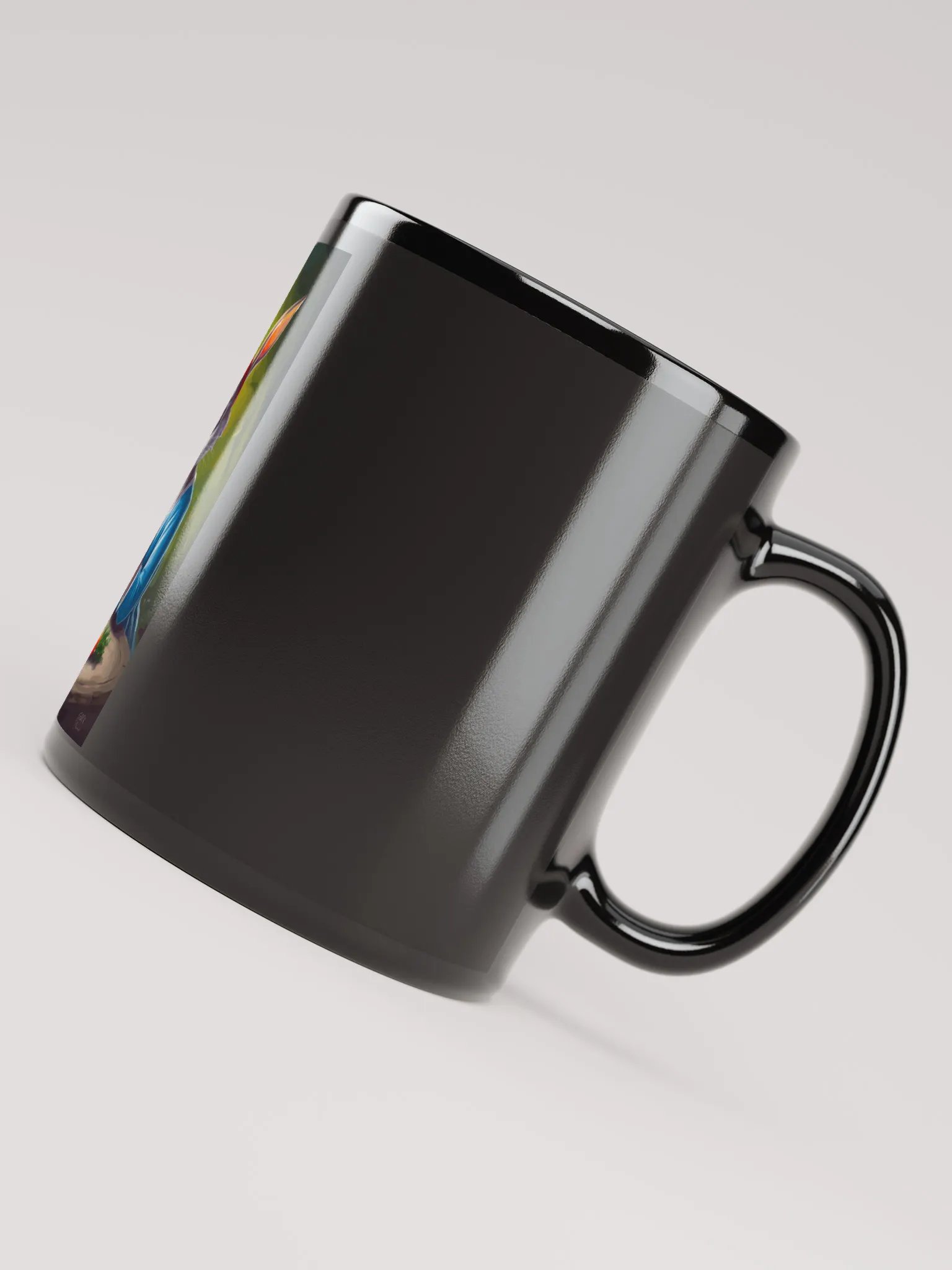 Black Godliness & Gain Glossy Mug product image (4)