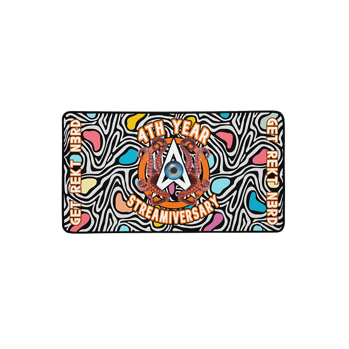 (Limited Edition) 4th Streamiversary 'OA-Cthulhu' Logo Desk Mat - *Tripped Out Theme* product image (2)