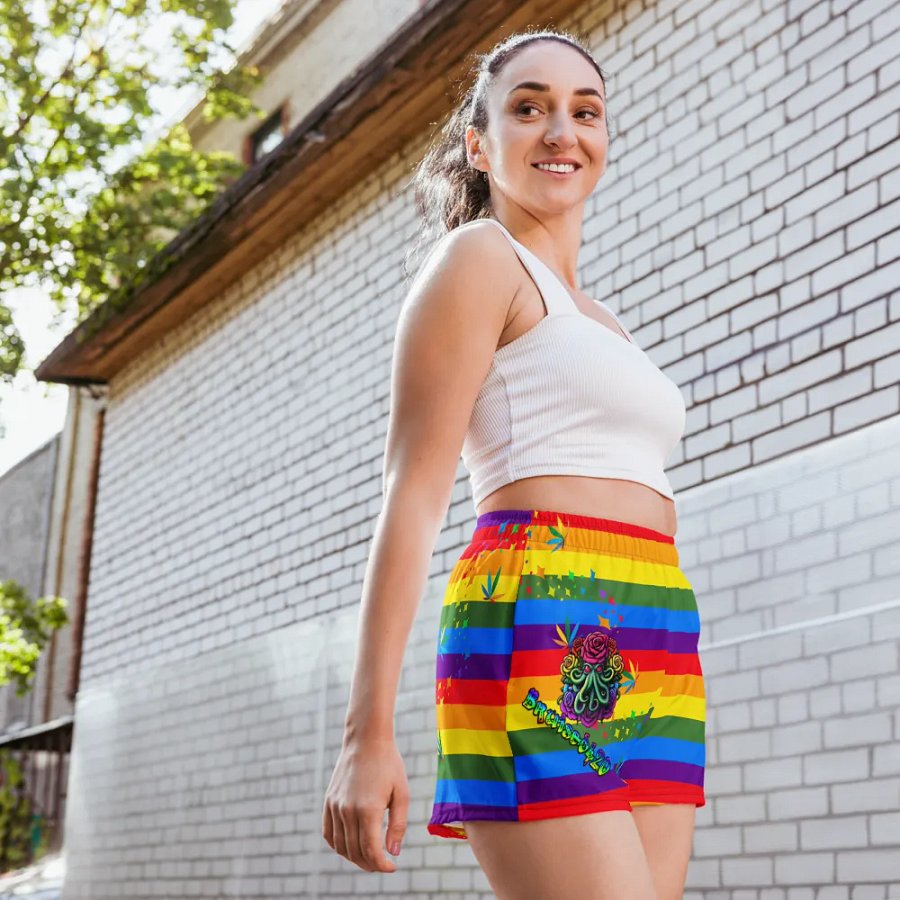 PRIDE Cthulhu Royalty Women's Athletic Short Shorts product image (11)