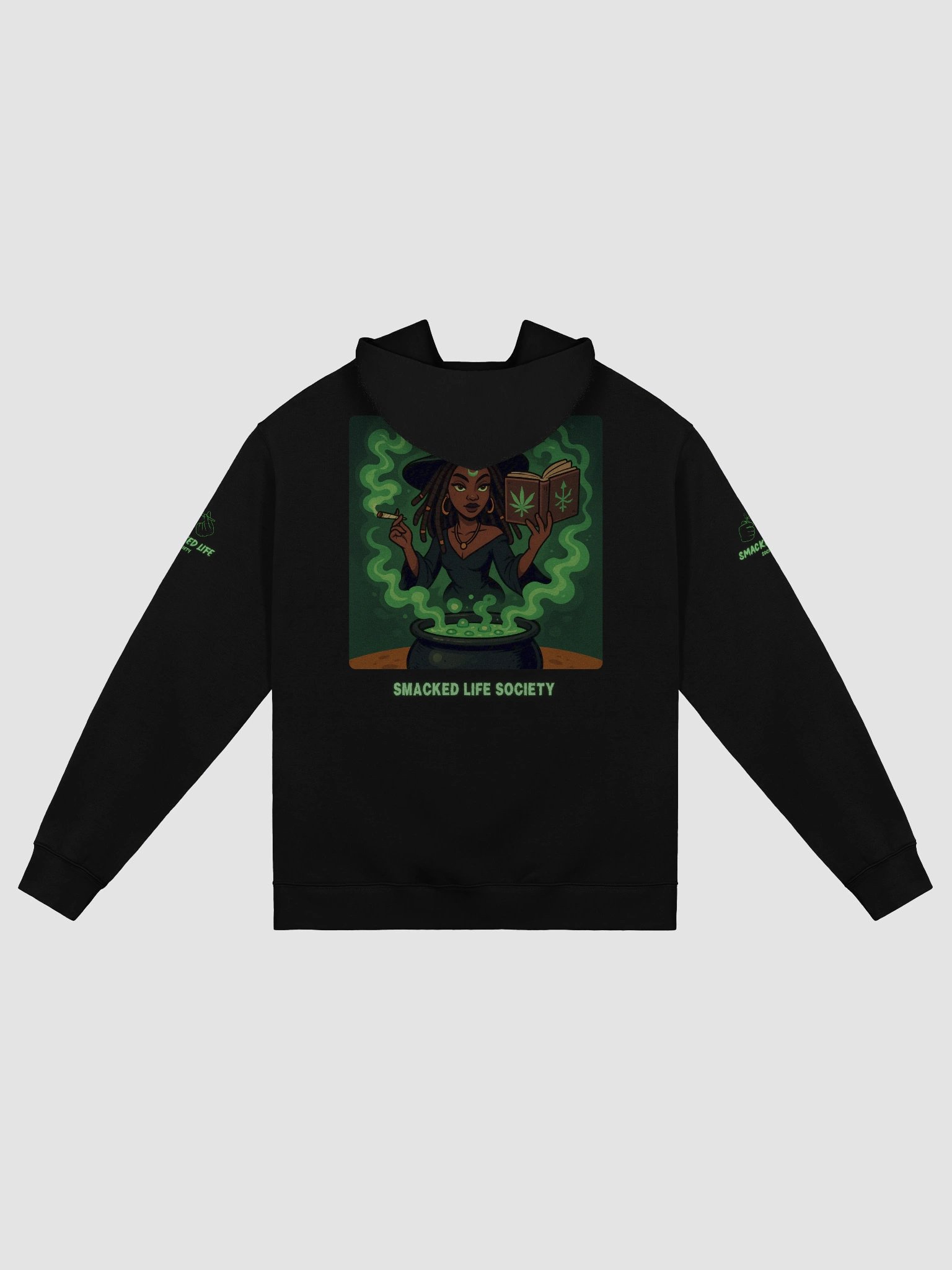 “Smacked on Hexes” Oversized Witchy Stoner Hoodie – Fall / Halloween Edition product image (6)