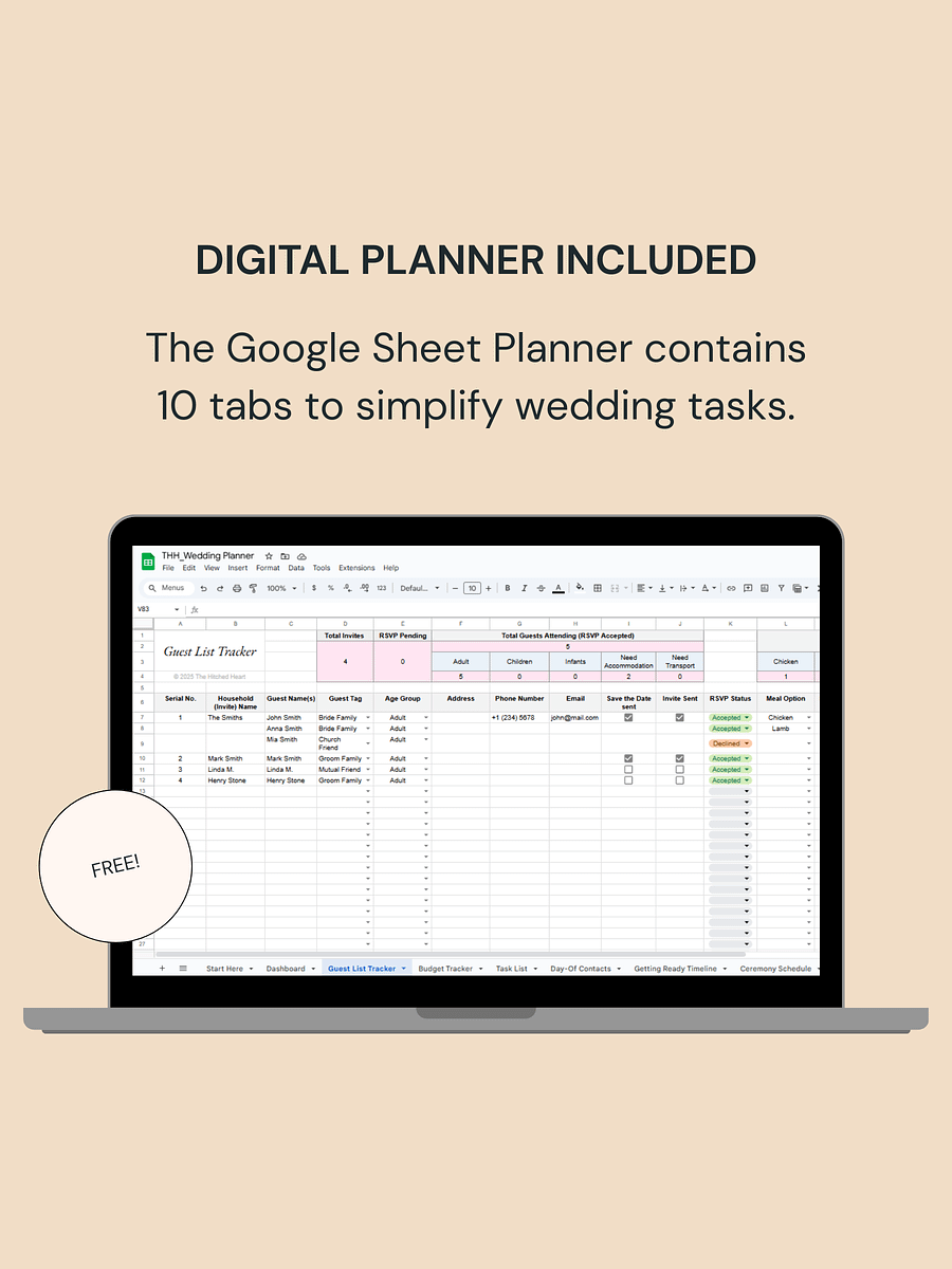 The Christian Wedding Guide (Digital PDF) & Google Sheet Planner product image (2)