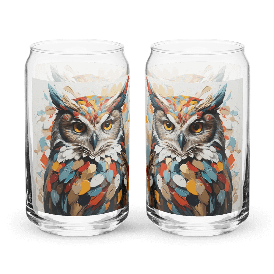 Twilight Guardian Owl Glass Can Sipper product image (1)