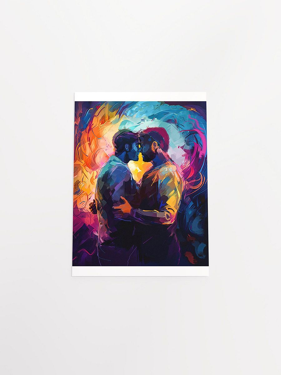 Two Men – Colorful Embrace Gay Matte Poster product image (4)