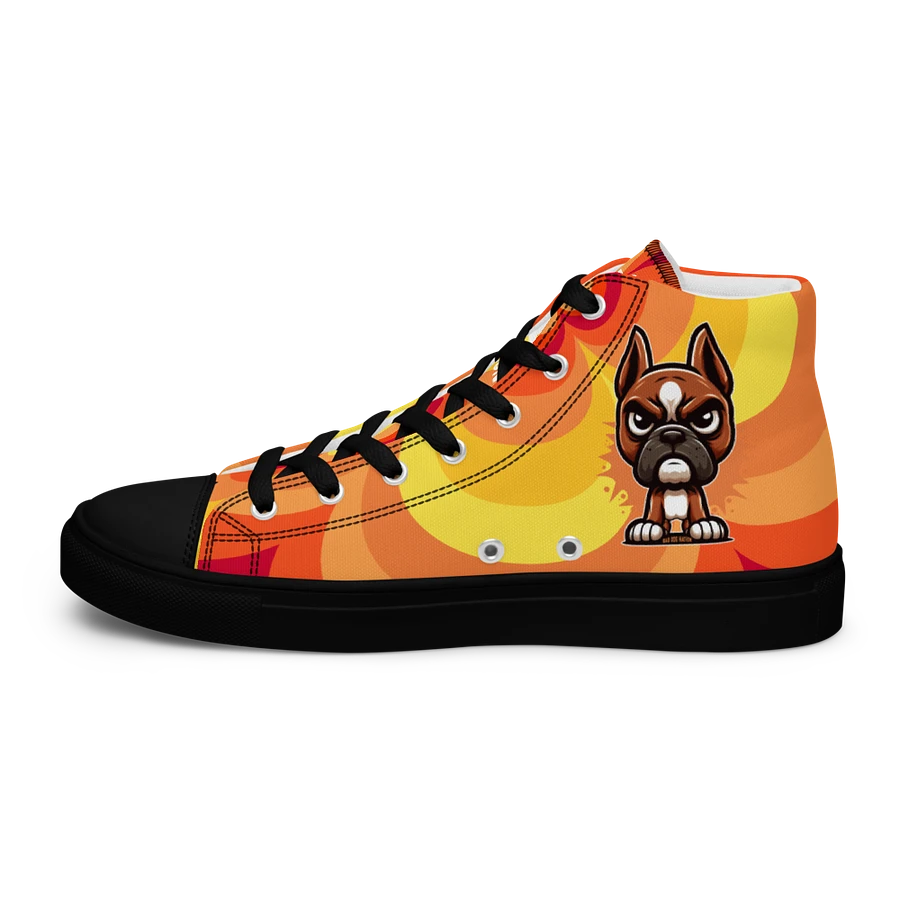 Boxer Angry Pup - Women's High Top Canvas Shoe product image (19)