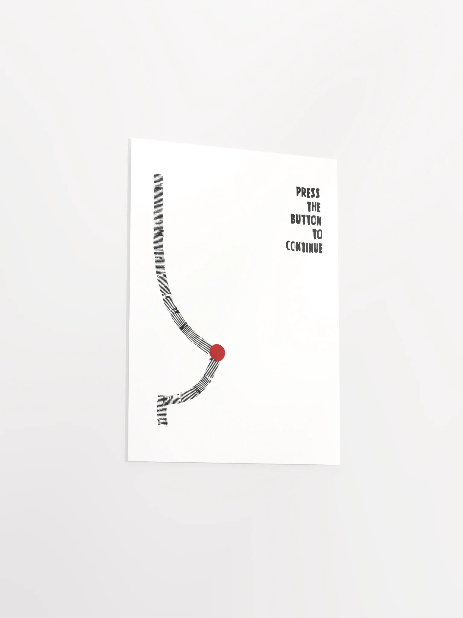 Press the Button to Continue – Art Print product image (3)