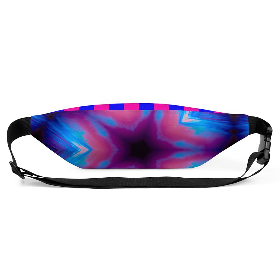Sea Witch Star Circus Stripes Fanny Pack, Twisted Neon Pink Blue Bag, Cotton Candy Color Accessory product image (4)