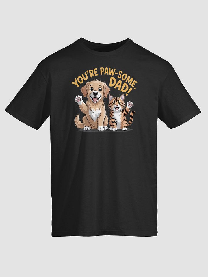 Paw-some Dad Cartoon T-Shirt product image (1)