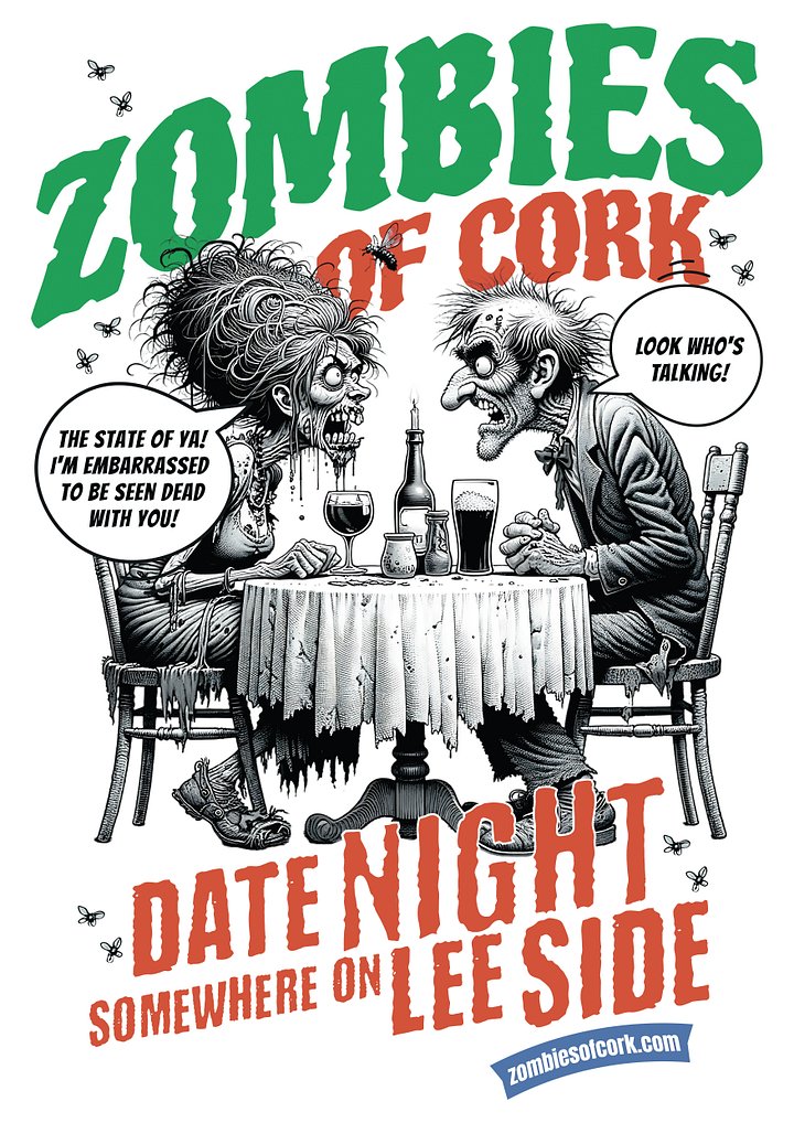 Printable Zombie Date Night Artwork (Digital Download) product image (2)