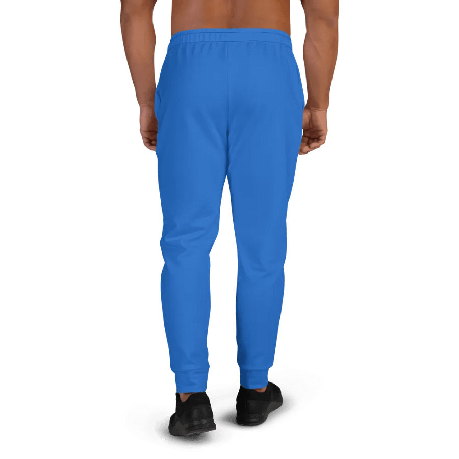Plain Cobalt Blue Light Summer Recycled Polyester Premium Men's Joggers by Treasure Pie product image (4)