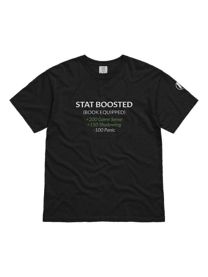 Book Equipped – Stat Boost Tee (Embroidered) product image (1)