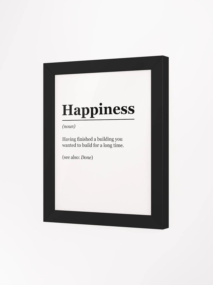 "Happiness: Defined" Framed Poster product image (3)