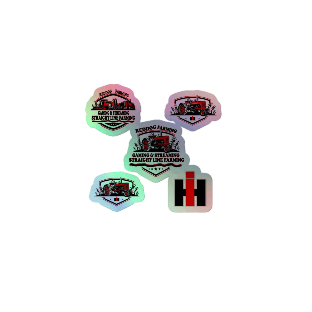 Kiss-Cut Holographic Sticker Sheet REDDOG FARMING LOGO product image (1)